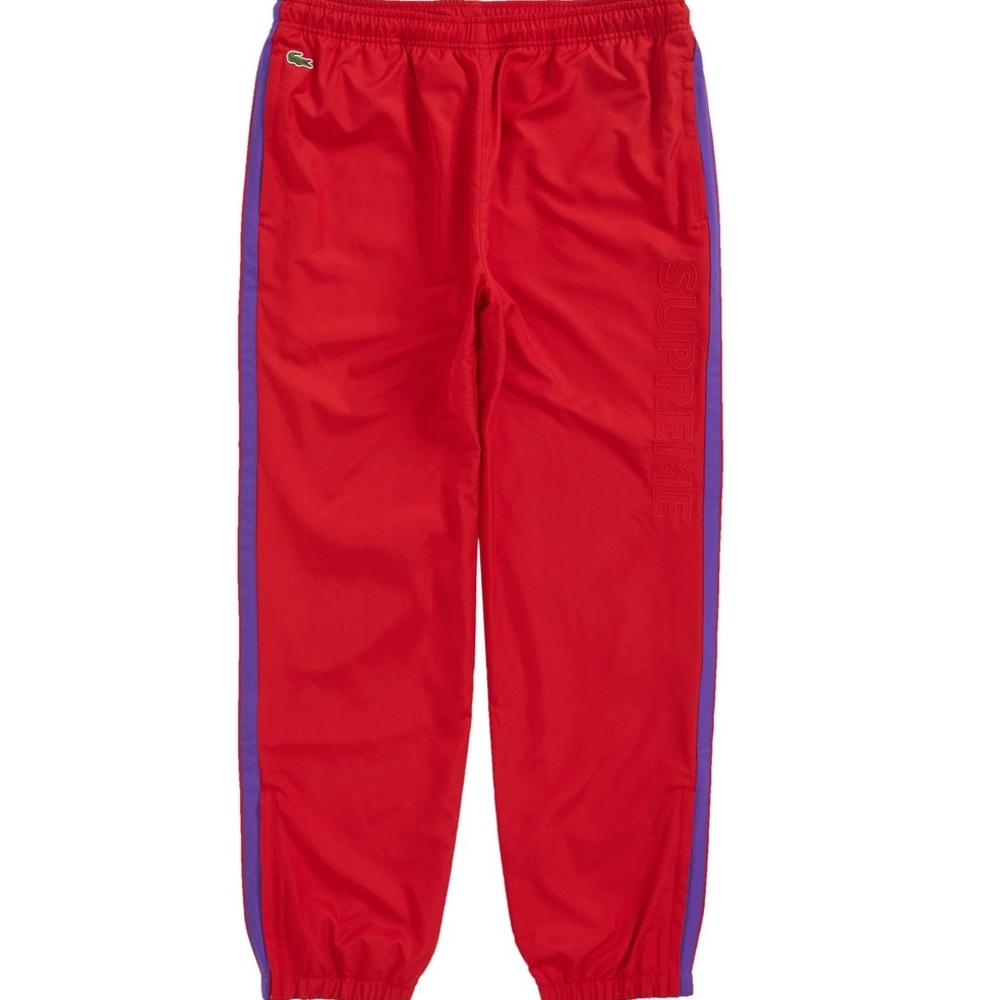 Supreme Lacoste Track pant red (FW19)